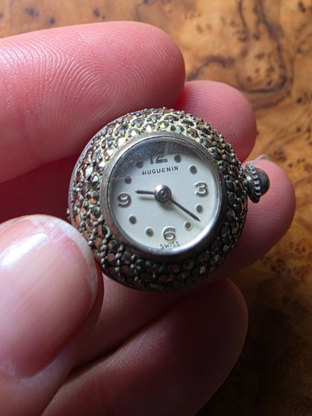 Art Deco Marcasite Pendant Watch